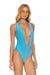 SPARKLE COMO DEEP PLUNGE CROSS BACK WOMENS ONE PIECE - SKY Swim Aviator Nation 