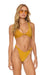 SPARKLE RIVIERA KNOT FRONT TOP BIKINI TOP - GOLD Swim Aviator Nation 