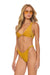 SPARKLE RIVIERA KNOT FRONT TOP BIKINI TOP - GOLD Swim Aviator Nation 