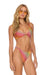 SPARKLE RIVIERA KNOT FRONT TOP BIKINI TOP - RAINBOW Swim Aviator Nation 