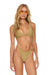 SPARKLE RIVIERA KNOT FRONT TOP BIKINI TOP - SAND Swim Aviator Nation 