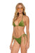 SPARKLE TURKS SIDE TIE CHEEKY BIKINI BOTTOMS - ARMY Swim Aviator Nation 