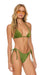 SPARKLE TURKS SIDE TIE CHEEKY BIKINI BOTTOMS - ARMY Swim Aviator Nation 