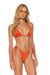 SPARKLE TURKS SIDE TIE CHEEKY BIKINI BOTTOMS - HOT CORAL Swim Aviator Nation 