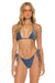 SPARKLE TURKS SIDE TIE CHEEKY BIKINI BOTTOMS - NAVY Swim Aviator Nation 