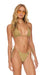 SPARKLE TURKS SIDE TIE CHEEKY BIKINI BOTTOMS - SAND Swim Aviator Nation 