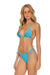 SPARKLE TURKS SIDE TIE CHEEKY BIKINI BOTTOMS - SKY Swim Aviator Nation 