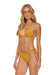 SPARKLE TURKS TRIANGLE BIKINI TOP - GOLD Swim Aviator Nation 