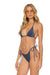 SPARKLE TURKS TRIANGLE BIKINI TOP - NAVY Swim Aviator Nation 