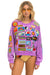 VINTAGE PATCH RELAXED CREW SWEATSHIRT - NEON PURPLE Sweatshirt Aviator Nation 