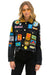 VINTAGE PATCH UNISEX CROP DENIM JACKET - VINTAGE BLACK Denim Jacket Aviator Nation 