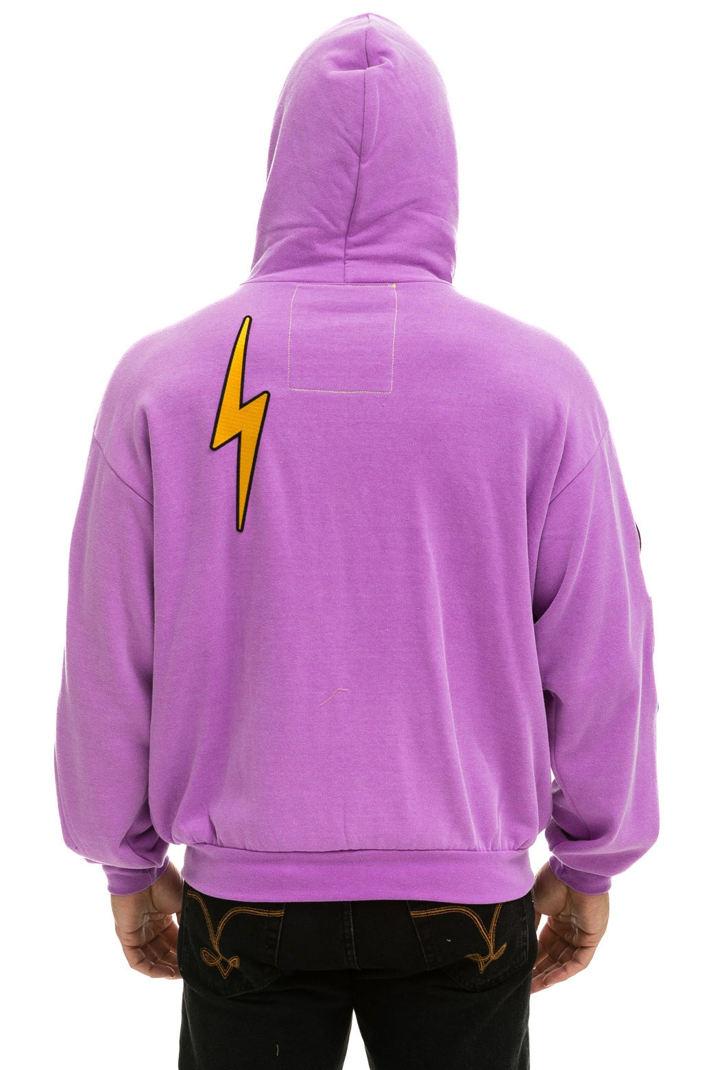 VINTAGE PATCH ZIP HOODIE RELAXED - NEON PURPLE Hoodie Aviator Nation 