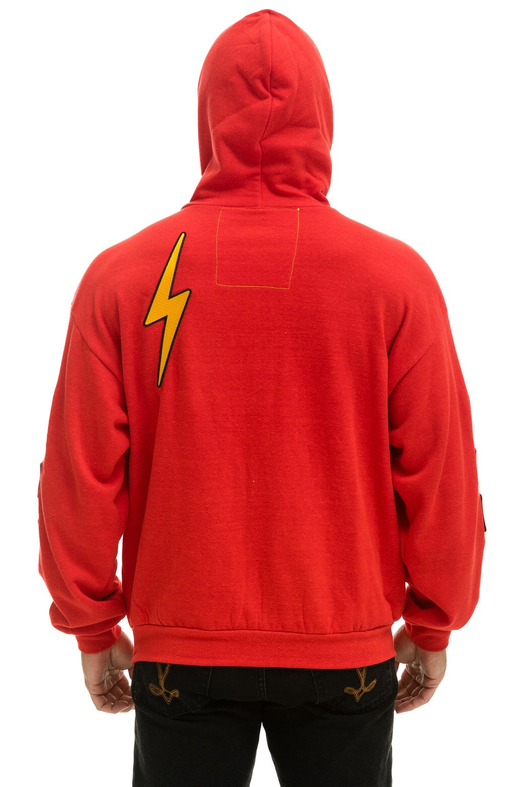 VINTAGE PATCH ZIP HOODIE RELAXED - RED - Aviator Nation