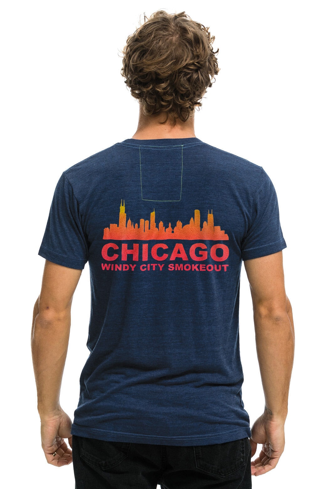 WINDY CITY SMOKEOUT 2024 CREW TEE SHIRT - NAVY TEES Aviator Nation 