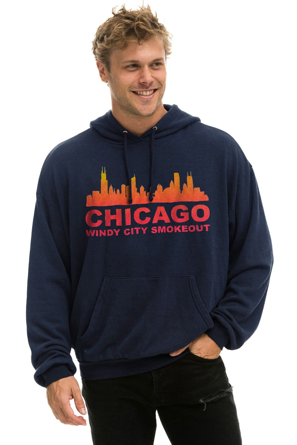 WINDY CITY SMOKEOUT 2024 PULLOVER HOODIE RELAXED - NAVY Hoodie Aviator Nation 