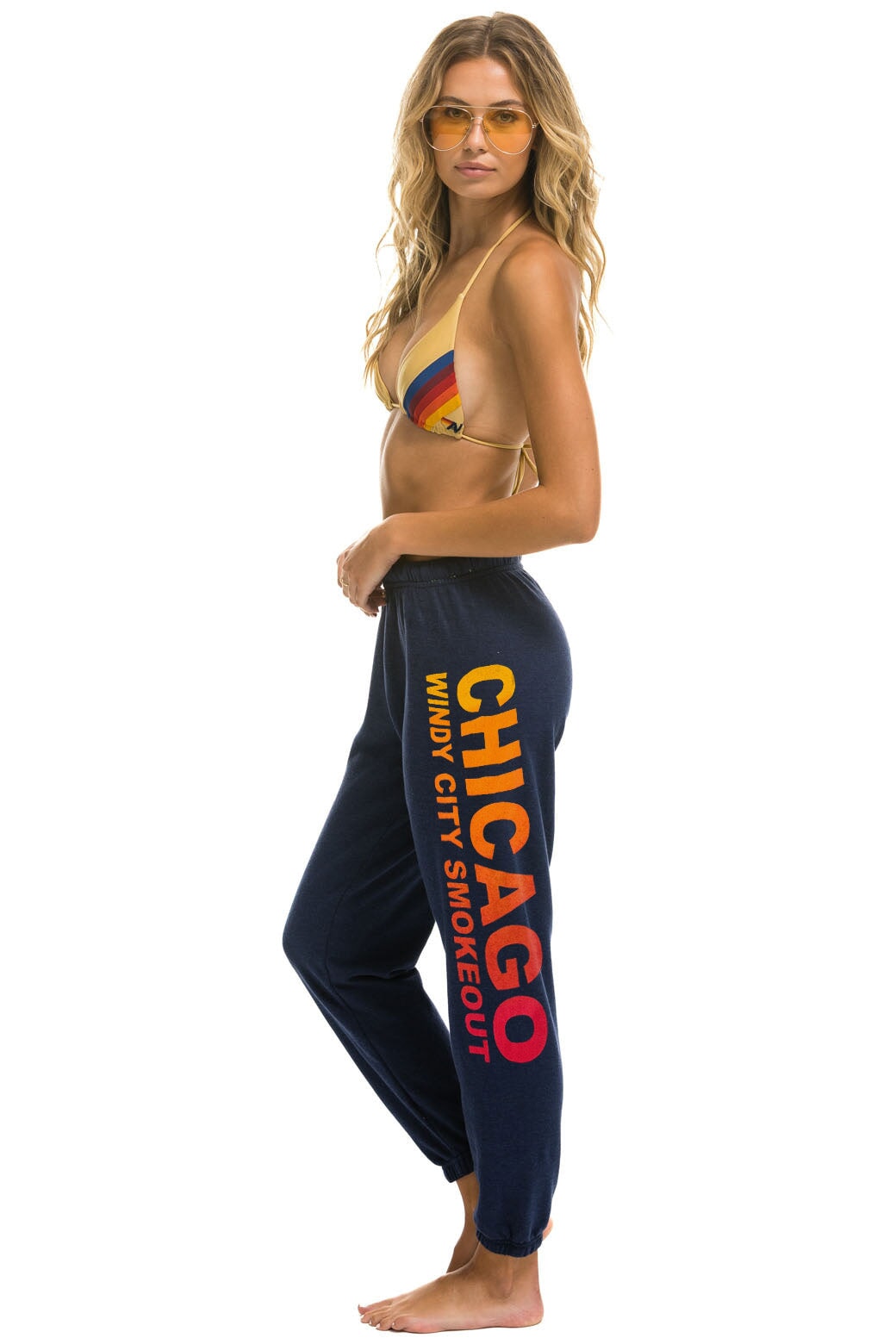 WINDY CITY SMOKEOUT 2024 UNISEX SWEATPANTS - NAVY Women&#39;s Sweatpants Aviator Nation 