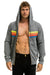 5 STRIPE HOODIE - HEATHER GREY // NEON RAINBOW Hoodie Aviator Nation 