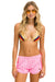 5 STRIPE JOGGER SHORTS - NEON PINK // YELLOW Women's Jogger Shorts Aviator Nation 