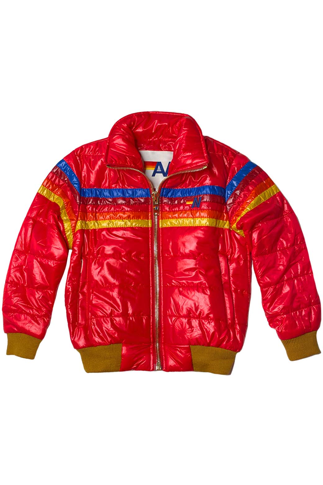 5 STRIPE KIDS TRAVELER JACKET - CHERRY GLOSSY Kid&#39;s Outerwear Aviator Nation 