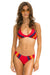 5 STRIPE RACERBACK BIKINI TOP - RED Swim Aviator Nation 