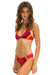 5 STRIPE RACERBACK BIKINI TOP - RED Swim Aviator Nation 