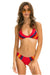 5 STRIPE RACERBACK BIKINI TOP - RED Swim Aviator Nation 