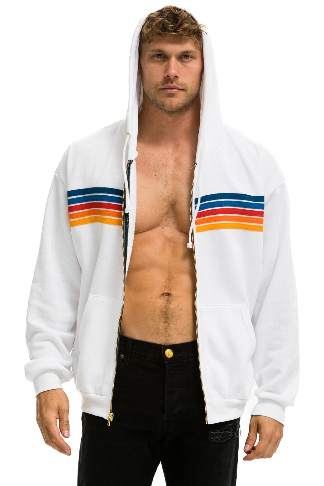 Aviator Nation 5 Stripe selling Zip Up