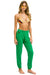 5 STRIPE SWEATPANTS - KELLY GREEN // NEON PINK YELLOW Women's Sweatpants Aviator Nation 