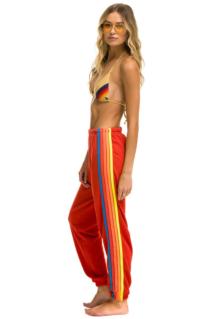 Neon stripe joggers sales