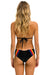 5 STRIPE VELVET SCRUNCH BIKINI BOTTOM - BLACK Swim Aviator Nation 