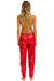 5 STRIPE WIND PANT - CHERRY GLOSSY Women's Sweatpants Aviator Nation 