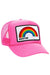 AUSTIN RAINBOW TRUCKER HAT HATS Aviator Nation OS NEON PINK 