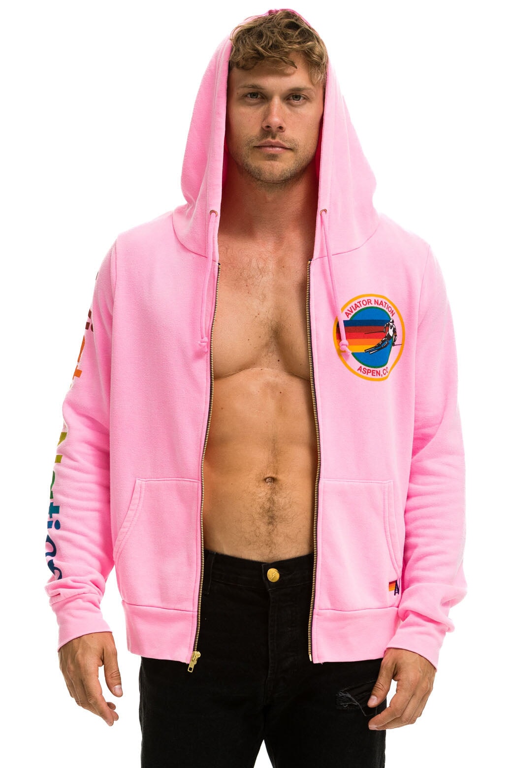 Neon pink discount aviator nation sweatshirt