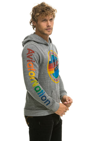 AVIATOR NATION ASPEN PULLOVER HOODIE - HEATHER GREY