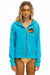 AVIATOR NATION BU ZIP HOODIE - NEON BLUE Hoodie Aviator Nation 