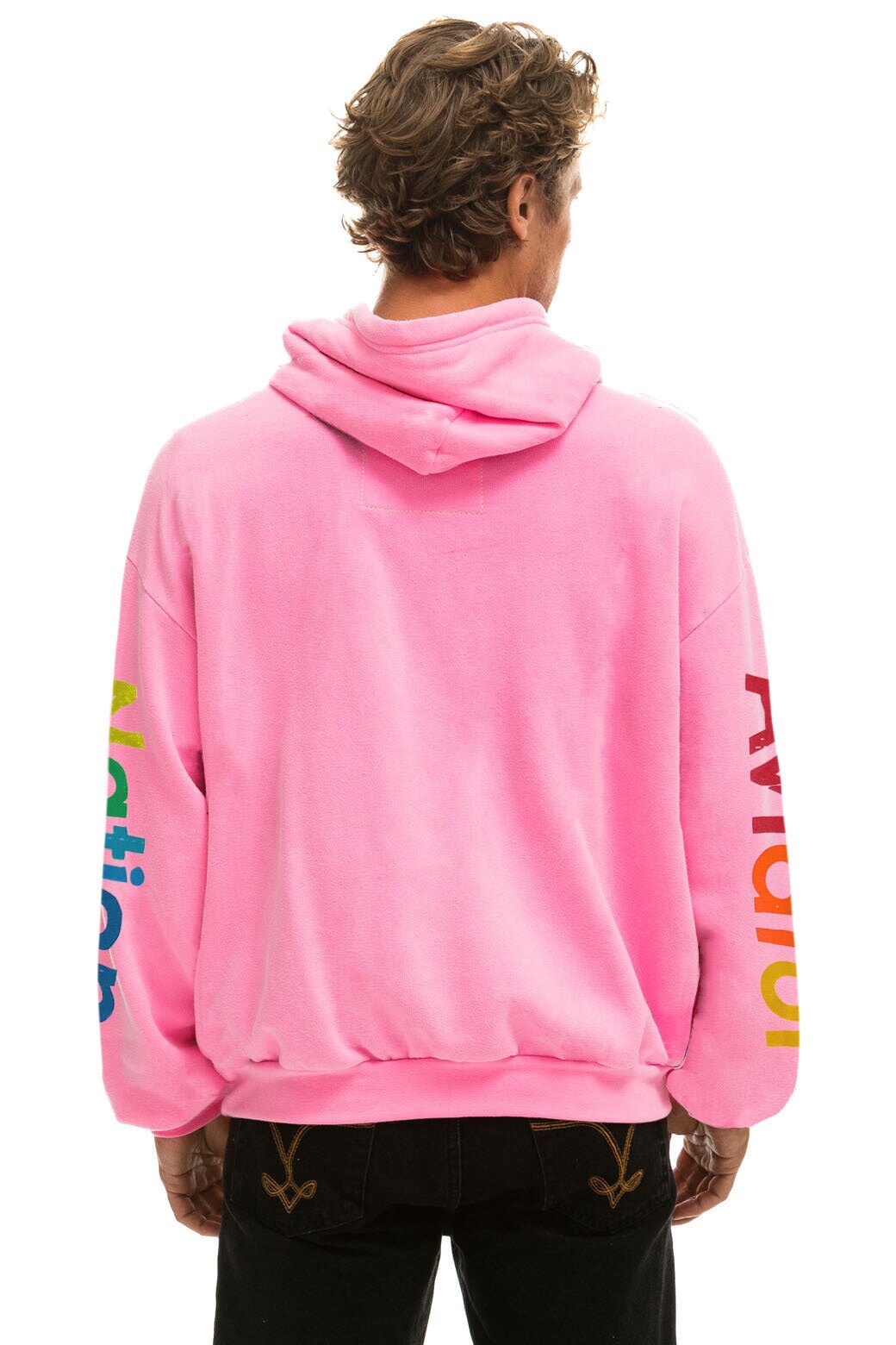 AVIATOR NATION HAIGHT ASHBURY RELAXED PULLOVER HOODIE - NEON PINK Hoodie Aviator Nation 