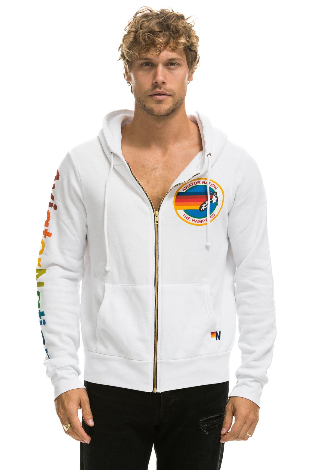 AVIATOR NATION HAMPTONS HOODIE - WHITE Hoodie Aviator Nation 