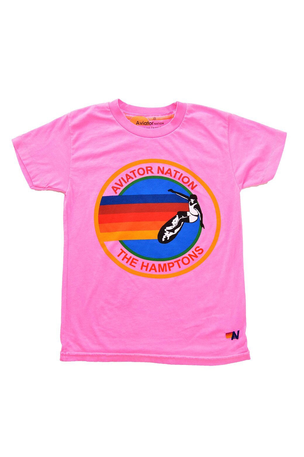 AVIATOR NATION HAMPTONS KIDS TEE - NEON PINK Kid&#39;s Tee Aviator Nation 