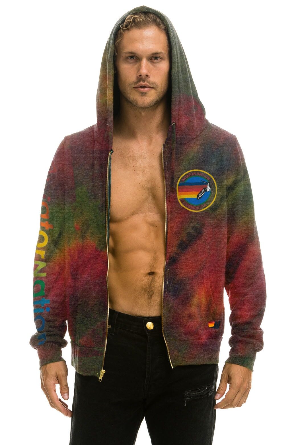 Aviator nation store tie dye hoodie