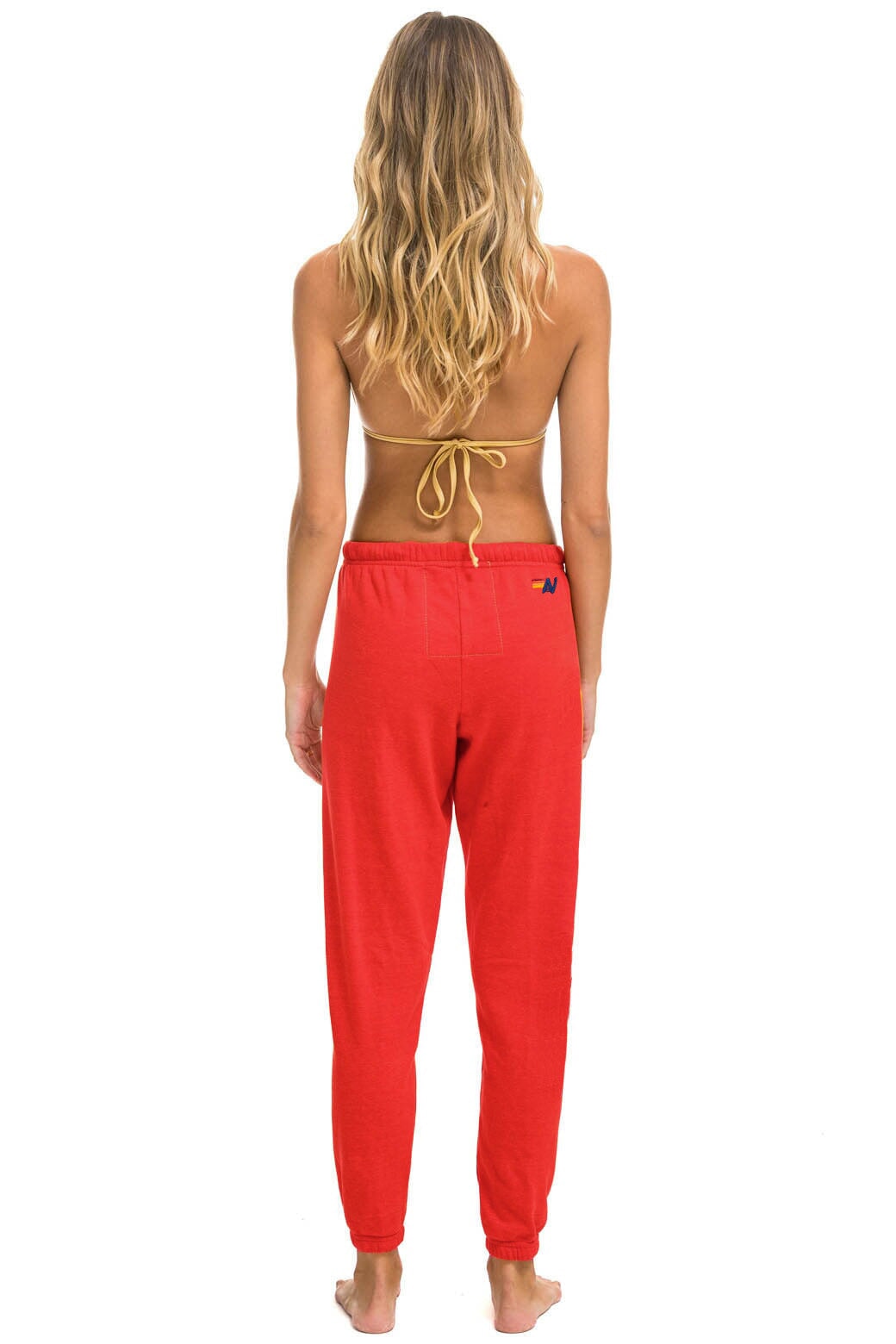 AVIATOR NATION LA JOLLA SWEATPANTS - RED Women's Sweatpants Aviator Nation 