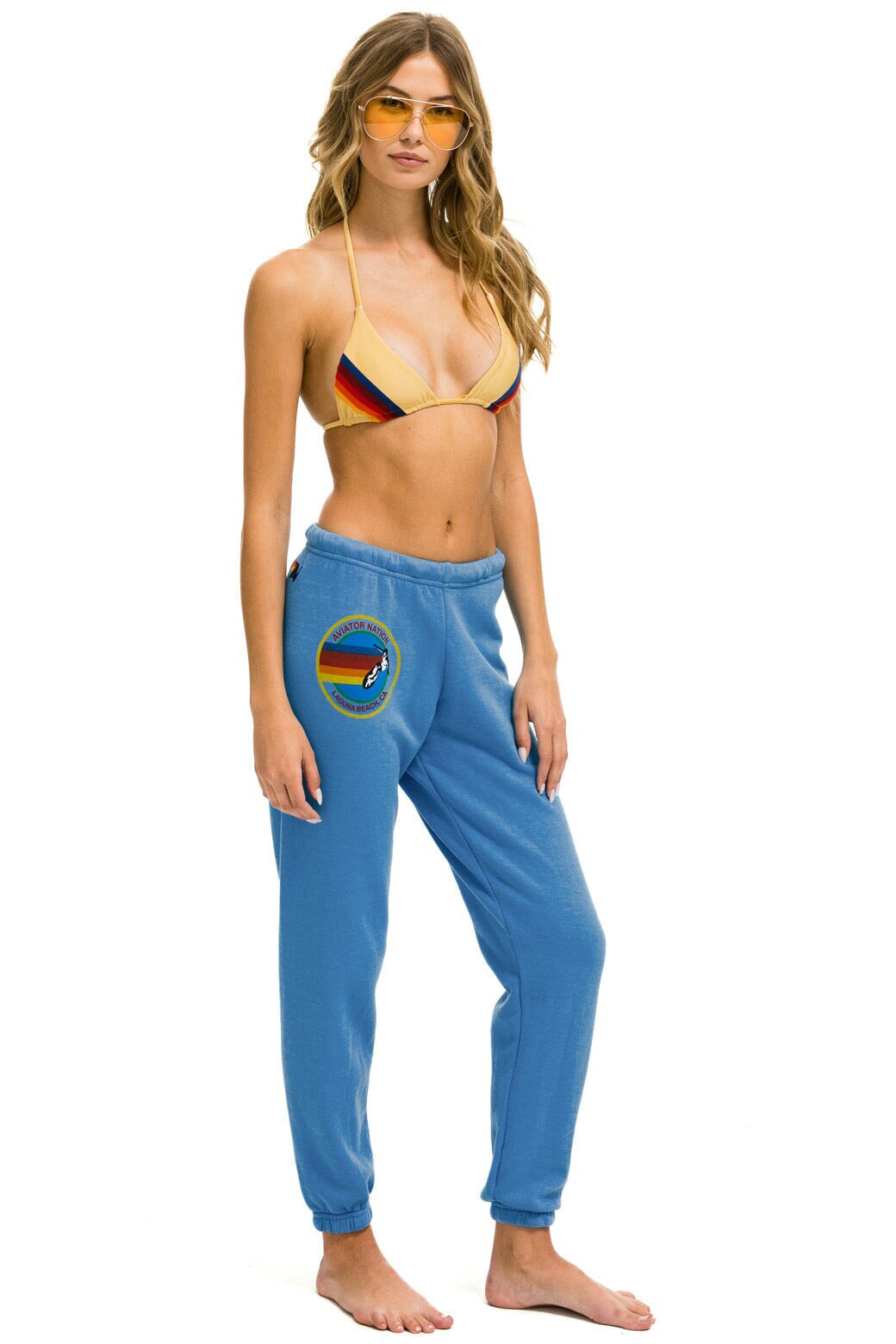 AVIATOR NATION LAGUNA BEACH SWEATPANTS - COBALT Women's Sweatpants Aviator Nation 