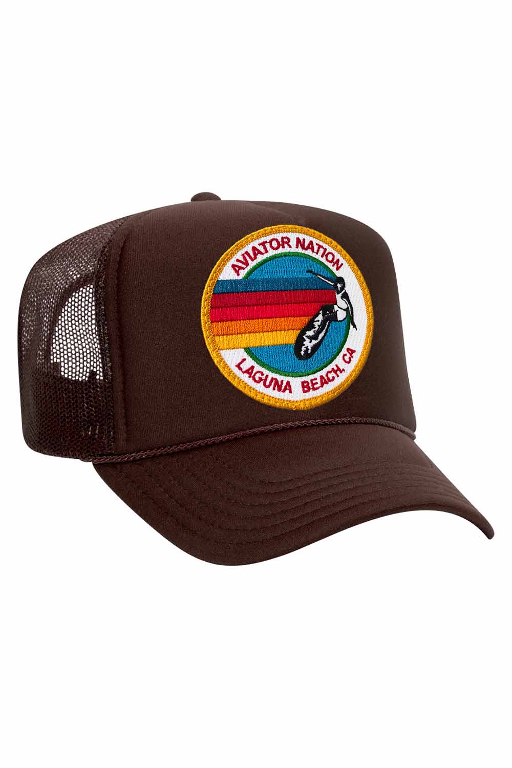 AVIATOR NATION LAGUNA BEACH TRUCKER HAT HATS Aviator Nation OS BROWN 