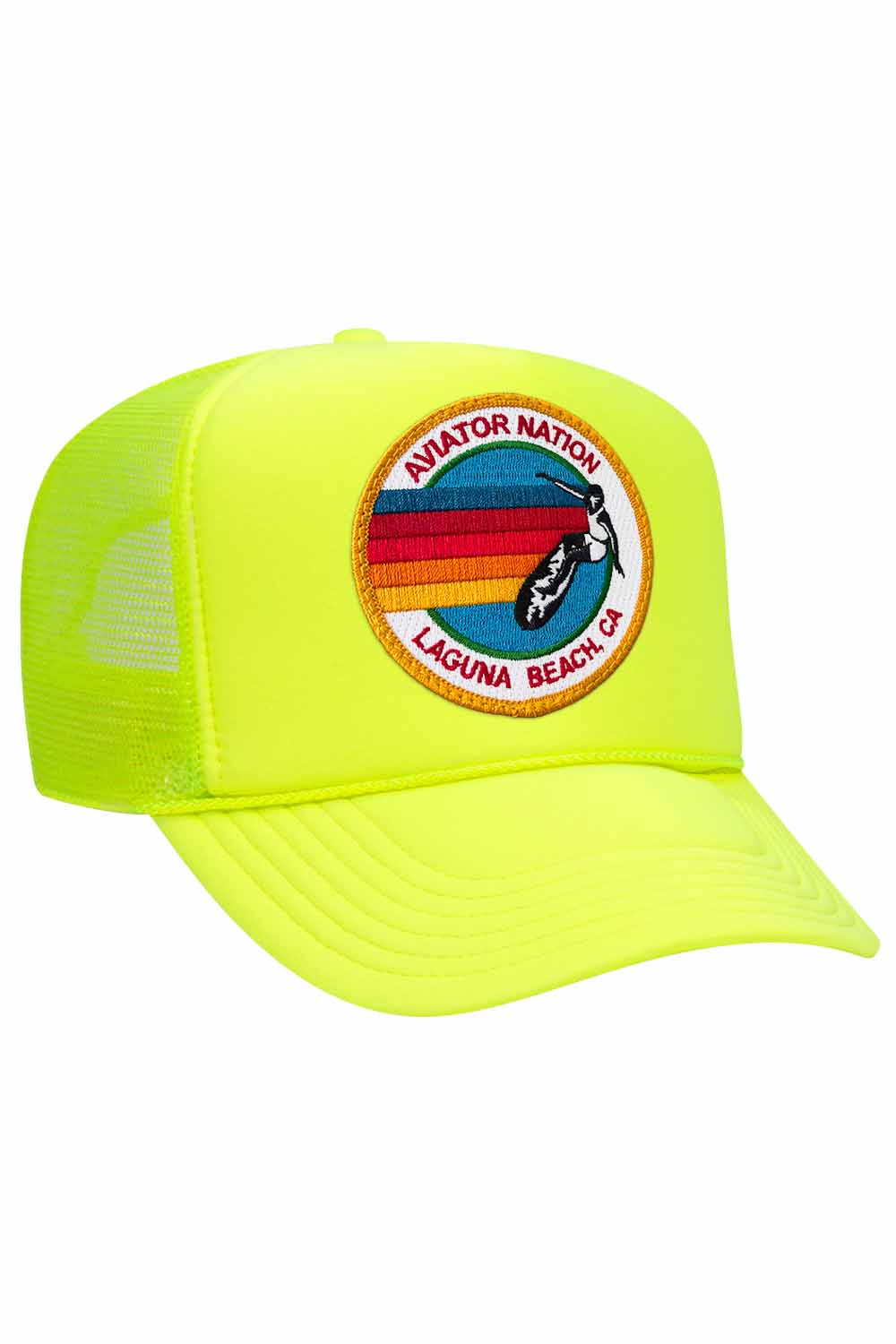 AVIATOR NATION LAGUNA BEACH TRUCKER HAT HATS Aviator Nation OS NEON YELLOW 