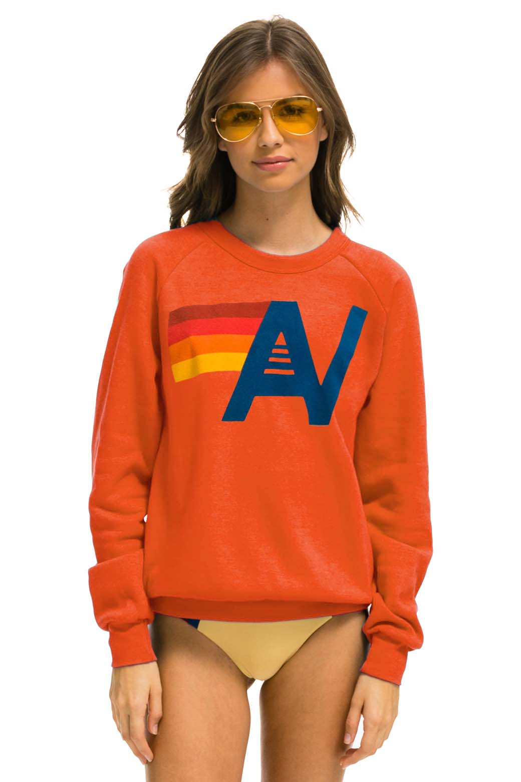 AVIATOR NATION LOGO SWEATSHIRT - ORANGE Sweatshirt Aviator Nation 