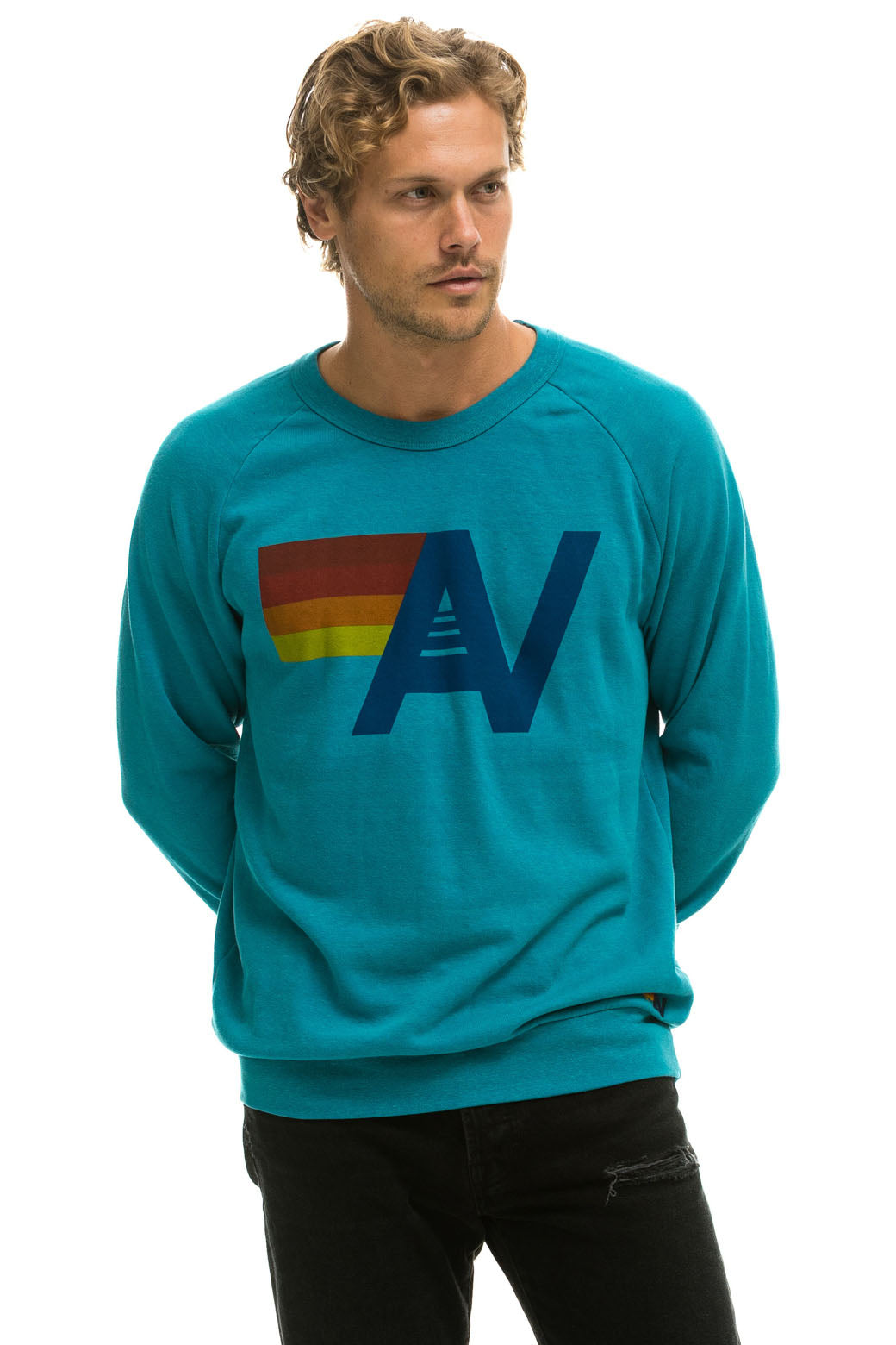 LOGO SWEATSHIRT TEAL Aviator Nation