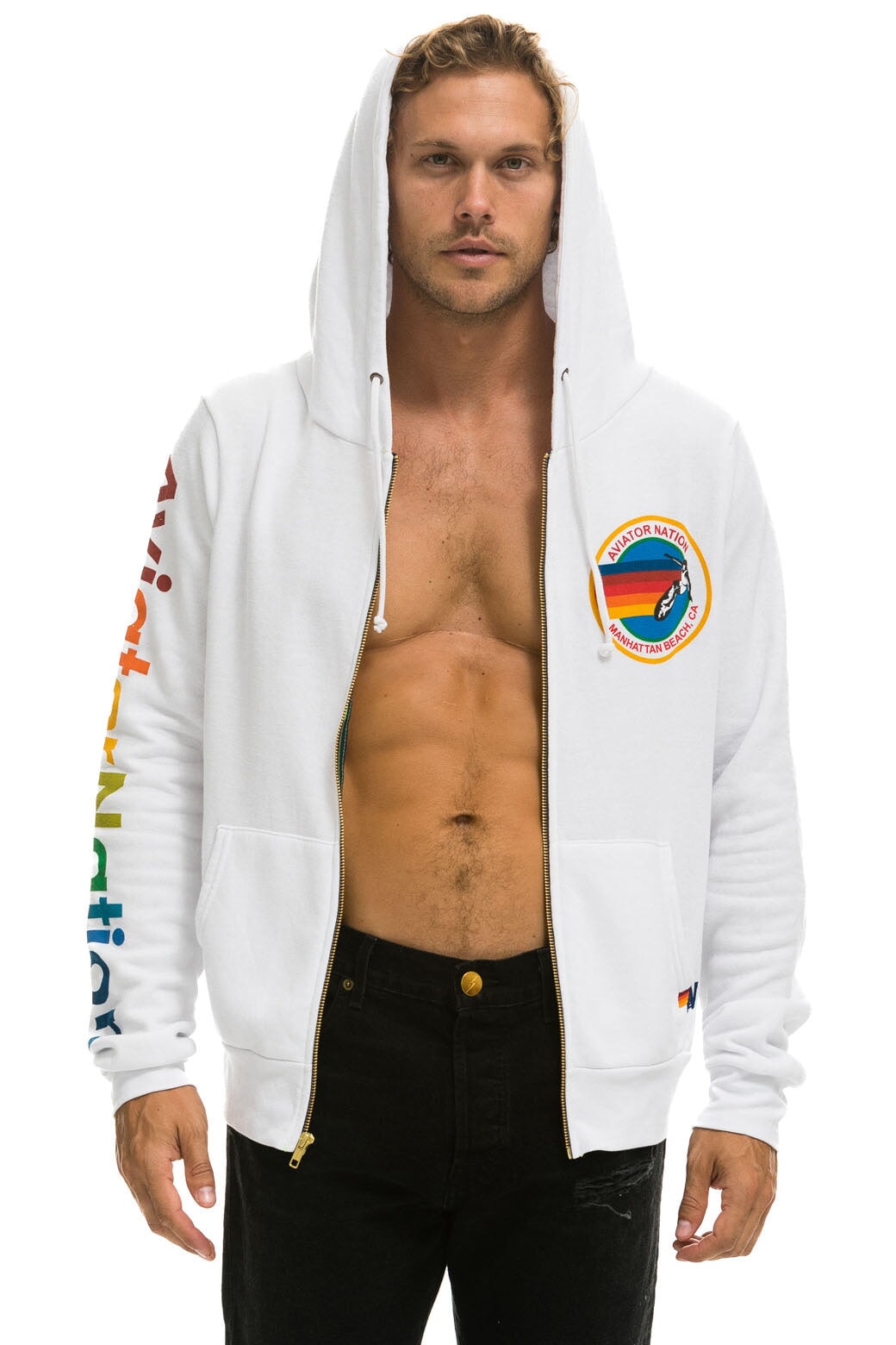 White discount beach hoodie