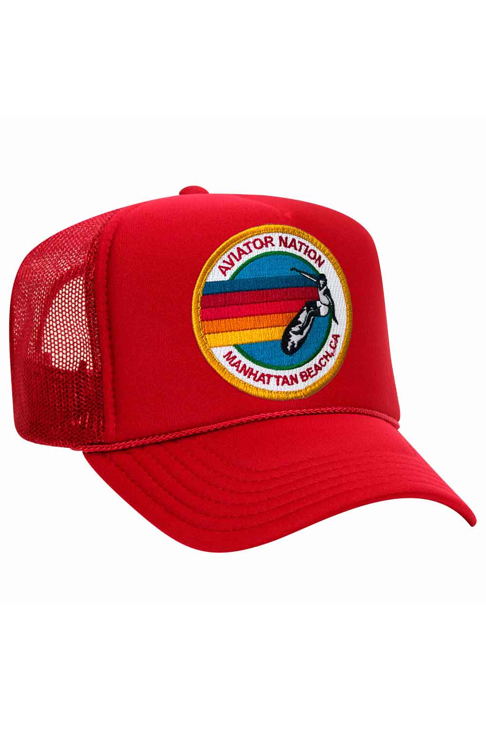 AVIATOR NATION MANHATTAN BEACH TRUCKER HAT HATS Aviator Nation OS RED 