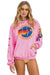 AVIATOR NATION MILL VALLEY RELAXED PULLOVER HOODIE - NEON PINK Hoodie Aviator Nation 