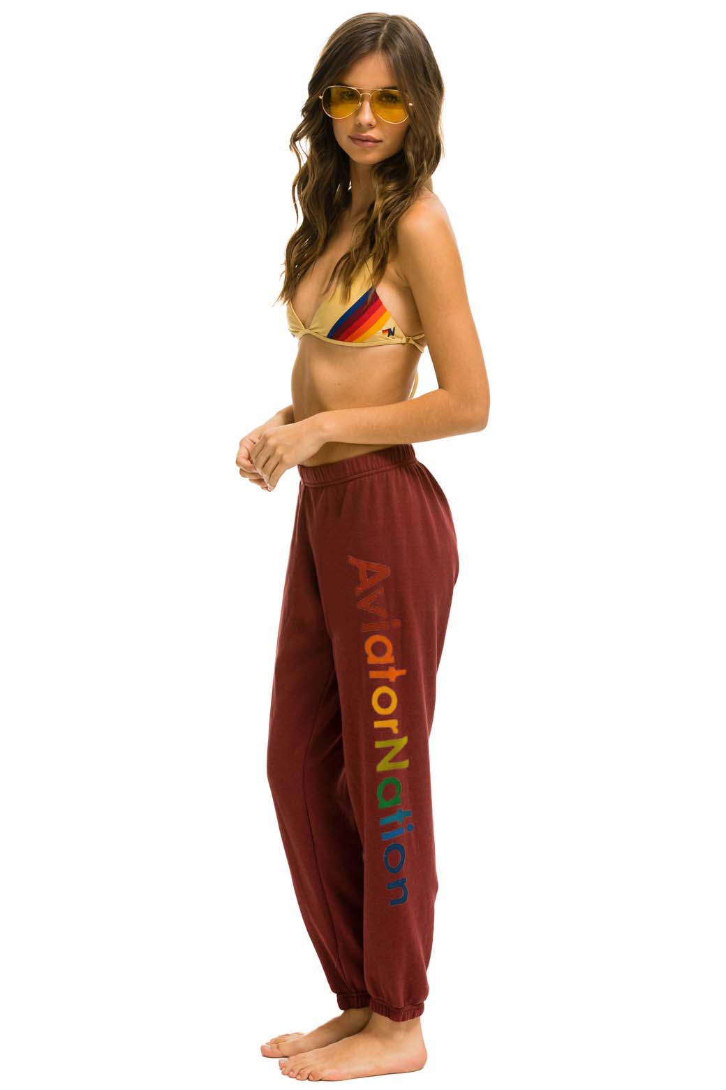 AVIATOR NATION NASHVILLE SWEATPANTS - CLARET SALE Aviator Nation 