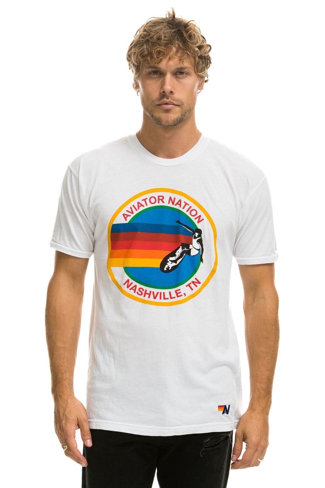 AVIATOR NATION NASHVILLE TEE - WHITE SALE Aviator Nation 